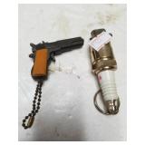 Spark Plug Lighter & Gun Keychain