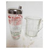Glass Pitcher & Cocktail Shaker