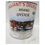Valiants Brand Gallon Oyster Can
