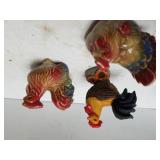 Hen Salt/pepper Shakers & Rooster Figure