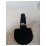 Ladies Silver Pearl-like Ring - Size 6 - Marked