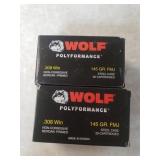 (2) Boxes Wolf Polyformance .308 Win Ammo - New