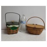(2) Small Longaberger Baskets - 2009 Happy St.