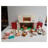 Vintage Fisher-Price Barn W/animals