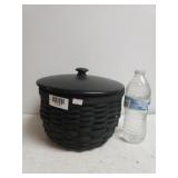 2008 Longaberger Black Basket W/lid