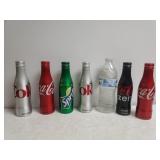 (6) Metal Coca-Cola Bottles - All Full