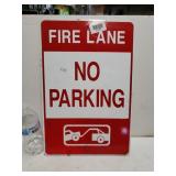 Metal Fire Lane No Parking Sign