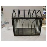 Decorative Wrought Iron And Glass Display Case