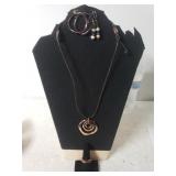 Ladies Copper-colored Jewelry Lot - Necklace, (2)