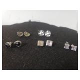 (5) Pair Ladies Stud Earrings - Some Marked 925