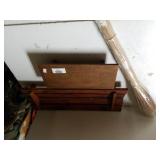 Decorative Cattails, Wood Table Shelf, Tray