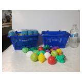 Kids Pretend Play Food W/baskets