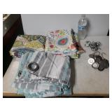 (3) Shower Curtains W/ (2) Sets Metal Shower