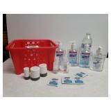 Plastic Basket W/hand Sanitizers