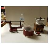 Coffee Grinder, Sifter And Apple Peeler