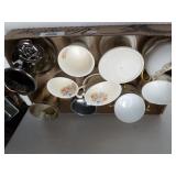 Assorted China Cups, Vase & More