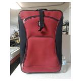 Leisure Telescoping Rolling Red Suitcase -
