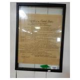 Congrefs If The United States Framed Copy