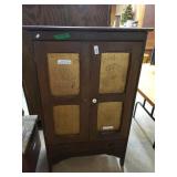 Antique 19th Century Wooden Pie Safe With Punched