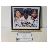 Autographed Print Of Willie Mays, Duke Snider,