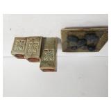 Green & Brown Porcelain Candle Holders, Tray &