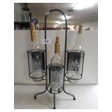 Black Metal Wine Bottle Holder