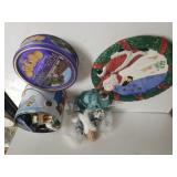 Christmas Bulbs, Angel, Plate, Container
