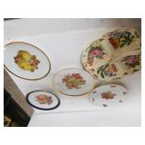 Small Golden Crown(3) Plates, Divided Dish From