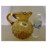 Vintage Hobnail Amber Colored Pitcher