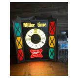 Vintage Miller Time Lighted Clock Sign (Lights &