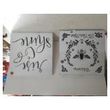 Wood Decorative Welcome & Rise & Shine Art