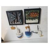 Fish & Turtle Wall Art By Local Artists &