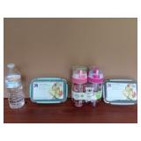 NEW 2 Snack Containers with Locking Lids and