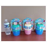 NEW 3 Amazing Bubbles Bucket with 3 Wands Each
