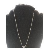 Ladies Silver Pandora Small Heart Necklace -