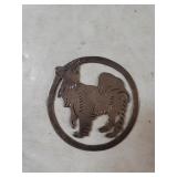 Ladies Silver Dog Medallion - Marked 925