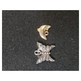 (2) Ladies Pendant - Butterfly & Fish
