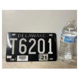 Vintage Black Delaware Collectors License Plate