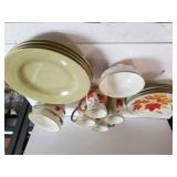 Longaberger Fall Pattern Plates, Bowls, Mugs,