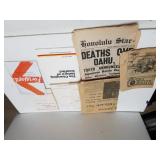 Assorted Pamphlets & Vintage Newspaper