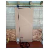 Black Metal Flag Pole Hanger with Stand and Star