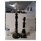 2 Wood Base Table Lamps