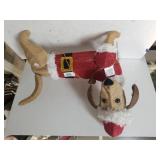 Light Up Burlap Holiday Decorative Dog(untested)
