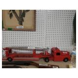 Vintage 34" Structo Pressed Steel Ladder Truck