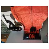 No Parking Sign, Hunters Vest, & Other Items