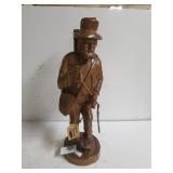 Hand Carved Traveling Man Statue