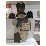 Decorative Wood Outdoor Snowman