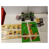 Vintage Fisher Price Wooden Puzzles, Toy Car,