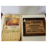 Vintage Forbidden Sign And 1987 Southern States