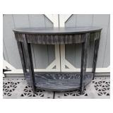 NEW Scalloped Demilune Console Table